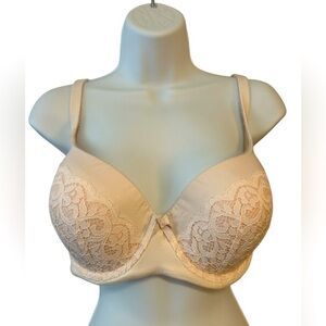 Body By Victoria Elegant Lace Bra w/underwire, lighted padded, Cream Color, 38D